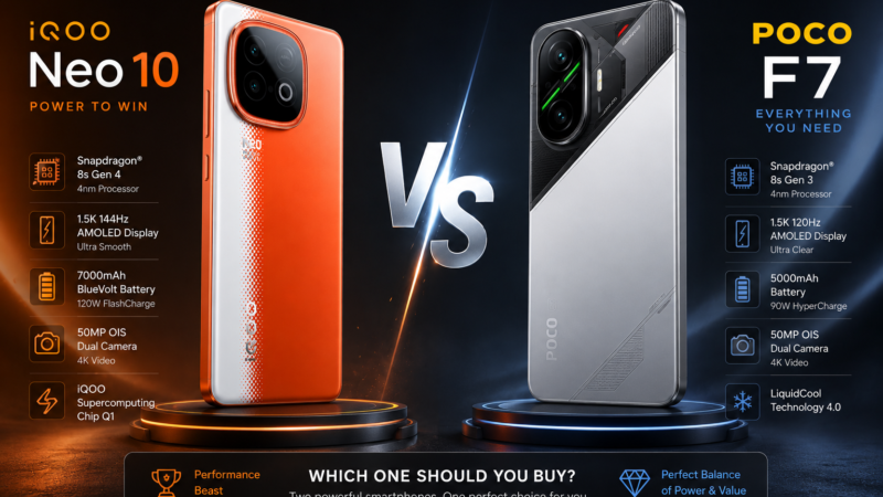 POCO F7 vs iQOO Neo 10 (2026): Which Performance Phone Should You Buy Under ₹35,000?